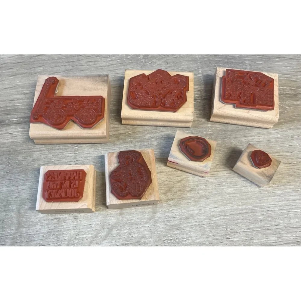 Stampin Up Mounted Rubber‎ Stamp Wagon Journey